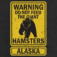 Funny Alaska Grizzly Brown Kodiak Bear Gift 7 Panel Mesh Trucker Snapback Hat