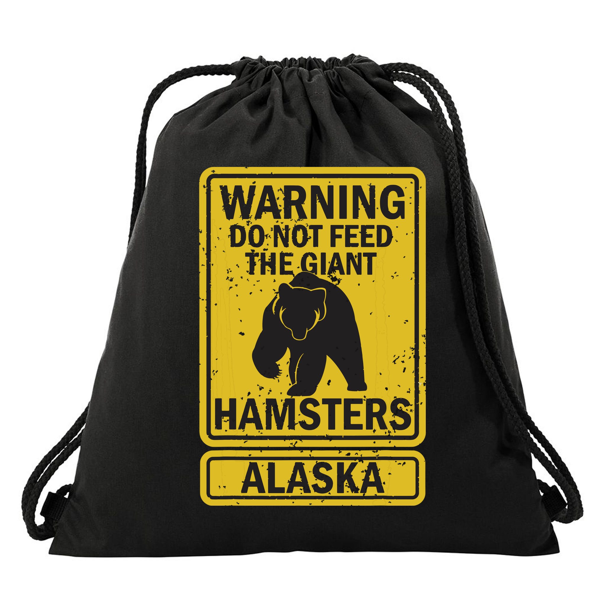 Funny Alaska Grizzly Brown Kodiak Bear Gift Drawstring Bag