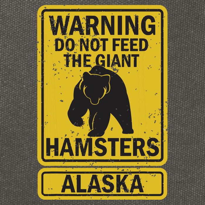 Funny Alaska Grizzly Brown Kodiak Bear Gift Cotton Canvas Backpack