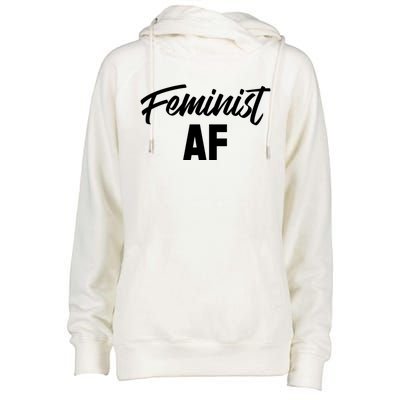 Feminist Af Gift Womens Funnel Neck Pullover Hood