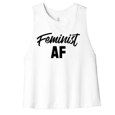 Feminist Af Gift Women's Racerback Cropped Tank