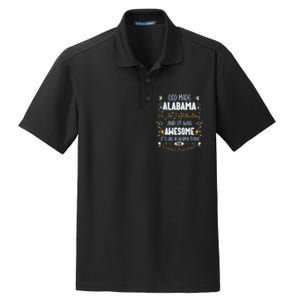 Funny Alabama God Made Alabama In The Eighth Day Alabaman Dry Zone Grid Polo