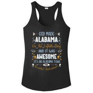 Funny Alabama God Made Alabama In The Eighth Day Alabaman Ladies PosiCharge Competitor Racerback Tank