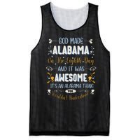 Funny Alabama God Made Alabama In The Eighth Day Alabaman Mesh Reversible Basketball Jersey Tank