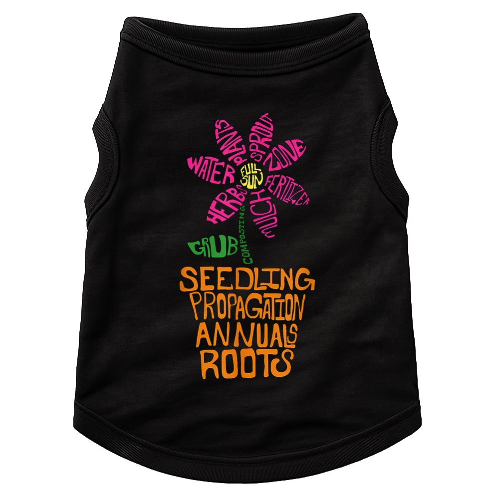 Flower And Garden Pot Words Design For Gardeners Garden Doggie Tank