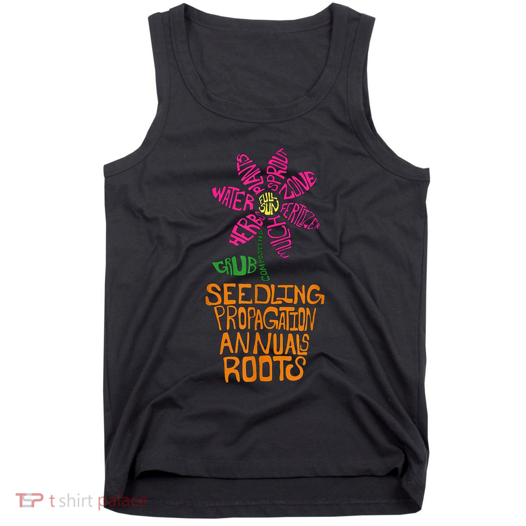 Flower And Garden Pot Words Design For Gardeners Garden Tank Top