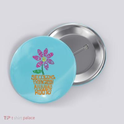Flower And Garden Pot Words Design For Gardeners Garden Button