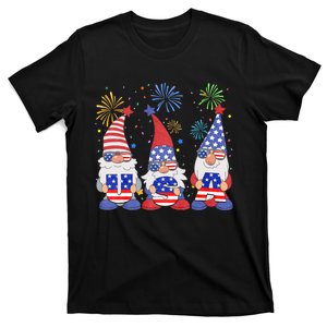 Funny American Gnomes Sunglasses Patriotic Usa 4th Of July T-Shirt