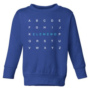 Funny Alphabet Gift Eleo Abc Tee Parents Teachers Gift Toddler Sweatshirt