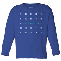 Funny Alphabet Gift Eleo Abc Tee Parents Teachers Gift Toddler Long Sleeve Shirt