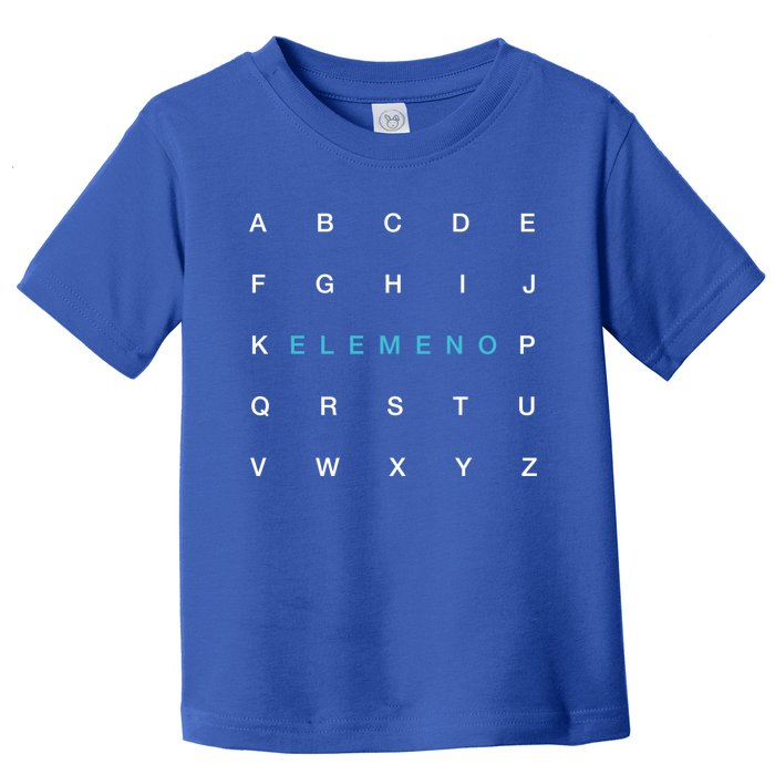 Funny Alphabet Gift Eleo Abc Tee Parents Teachers Gift Toddler T-Shirt