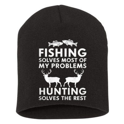 Fishing And Hunting Gifts Fathers Day Humor Hunter Cool Short Acrylic Beanie