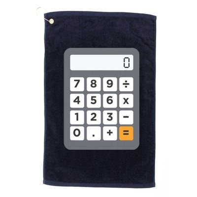 Funny Accountant Halloween Costume Outfit Math Calculator Platinum Collection Golf Towel