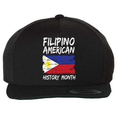 Filipino American History Month | Philippines Flag Wool Snapback Cap