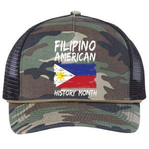 Filipino American History Month | Philippines Flag Retro Rope Trucker Hat Cap