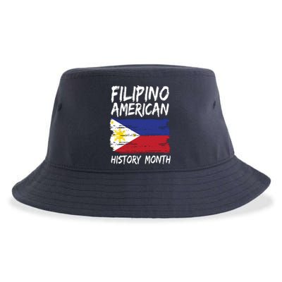 Filipino American History Month | Philippines Flag Sustainable Bucket Hat