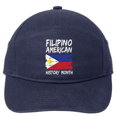 Filipino American History Month | Philippines Flag 7-Panel Snapback Hat