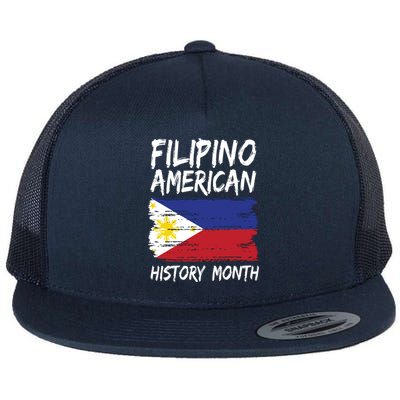 Filipino American History Month | Philippines Flag Flat Bill Trucker Hat