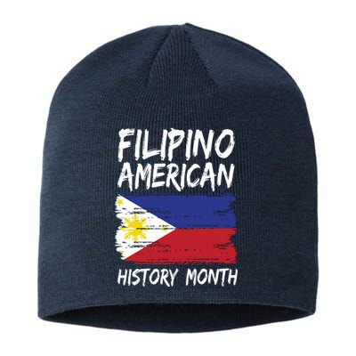 Filipino American History Month | Philippines Flag Sustainable Beanie