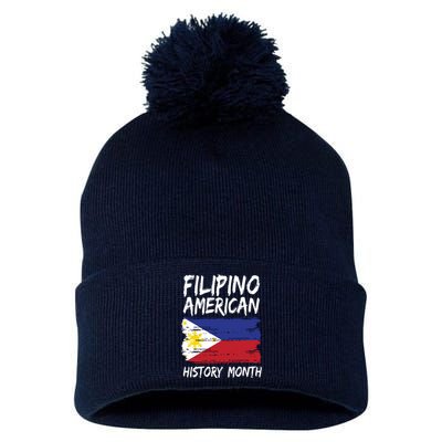 Filipino American History Month | Philippines Flag Pom Pom 12in Knit Beanie