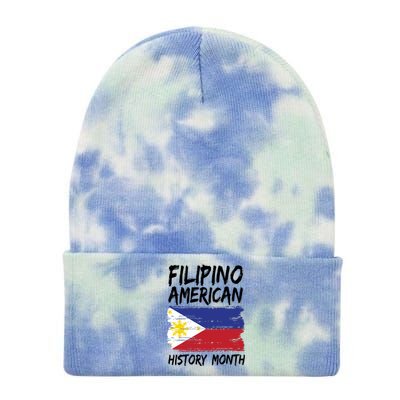 Filipino American History Month | Philippines Flag Tie Dye 12in Knit Beanie