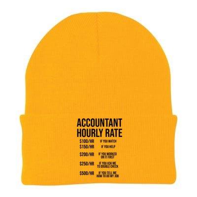 Funny Accountant Hourly Rate Accounting CPA Humor Knit Cap Winter Beanie