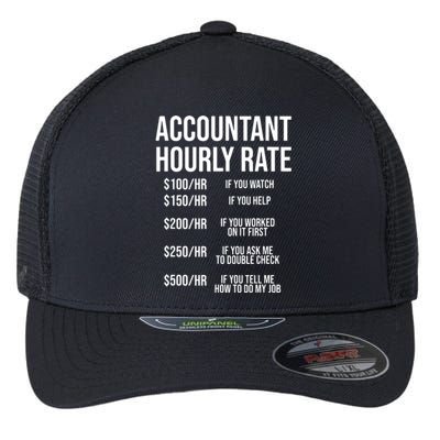 Funny Accountant Hourly Rate Accounting CPA Humor Flexfit Unipanel Trucker Cap