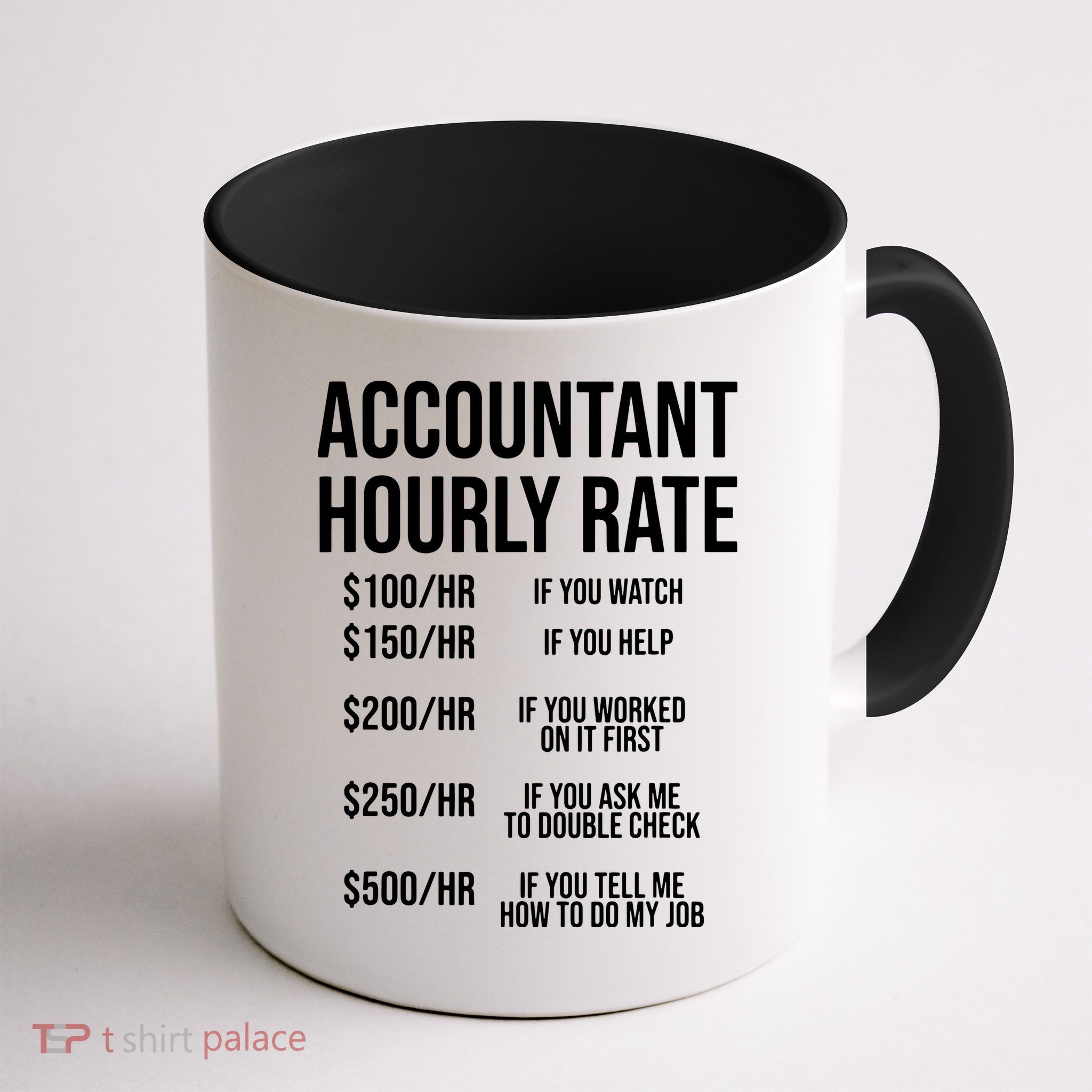 Funny Accountant Hourly Rate Accounting CPA Humor Coffee Mug