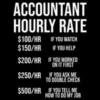 Funny Accountant Hourly Rate Accounting CPA Humor Visor