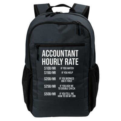 Funny Accountant Hourly Rate Accounting CPA Humor Daily Commute Backpack