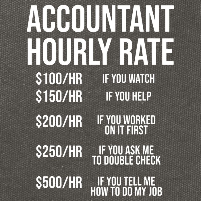 Funny Accountant Hourly Rate Accounting CPA Humor Cotton Canvas Backpack
