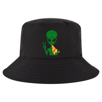 Funny Alien Head Eating Pizza Ufo Extraterrestrial Cool Comfort Performance Bucket Hat
