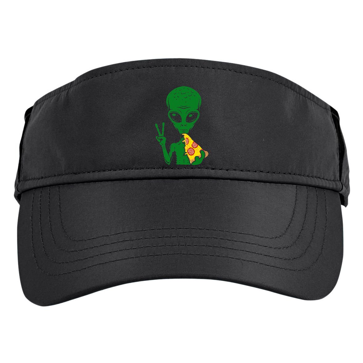 Funny Alien Head Eating Pizza Ufo Extraterrestrial Adult Drive Performance Visor