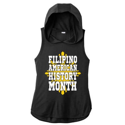 Filipino American History Month Ladies PosiCharge Tri-Blend Wicking Draft Hoodie Tank