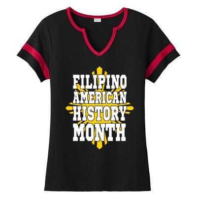 Filipino American History Month Ladies Halftime Notch Neck Tee