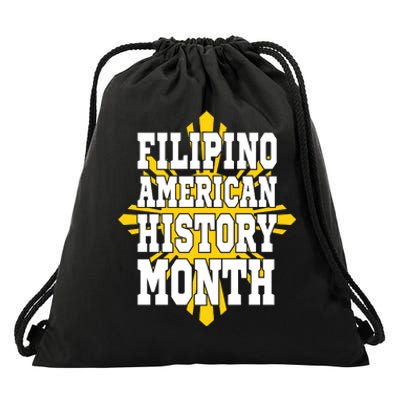 Filipino American History Month Drawstring Bag