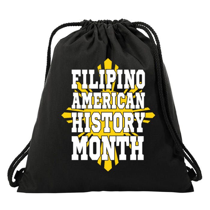 Filipino American History Month Drawstring Bag