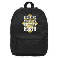 Filipino American History Month 16 in Basic Backpack