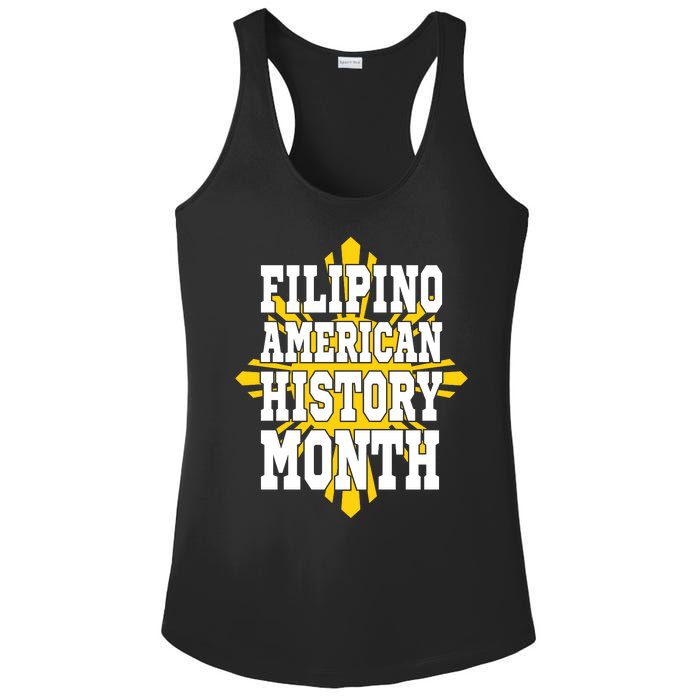 Filipino American History Month Ladies PosiCharge Competitor Racerback Tank