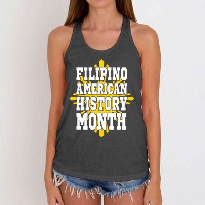 Filipino American History Month Women's Knotted Racerback Tank