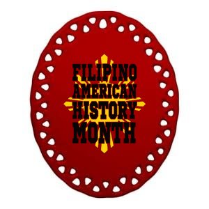 Filipino American History Month Ceramic Oval Ornament