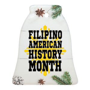 Filipino American History Month Ceramic Bell Ornament