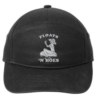 Floats And Hoes Funny Float Trip Tubing River Float 7-Panel Snapback Hat