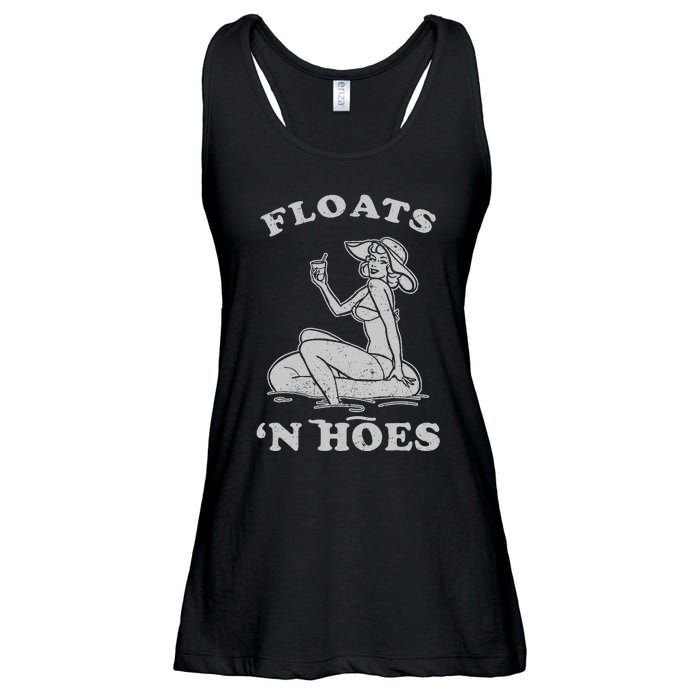 Floats And Hoes Funny Float Trip Tubing River Float Ladies Essential Flowy Tank