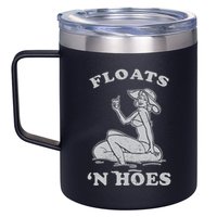 Floats And Hoes Funny Float Trip Tubing River Float 12oz Stainless Steel Coffee Mug
