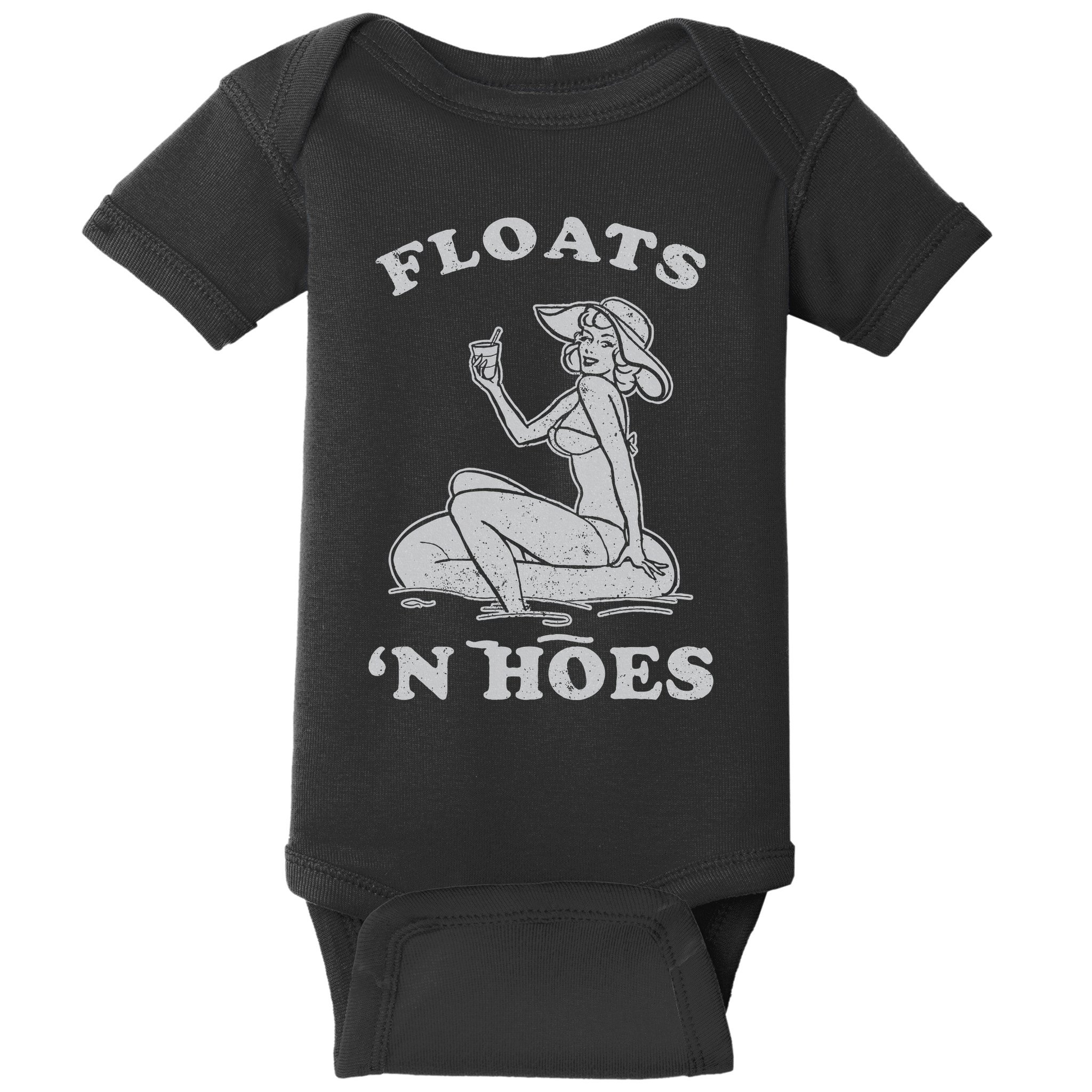 Floats And Hoes Funny Float Trip Tubing River Float Baby Bodysuit
