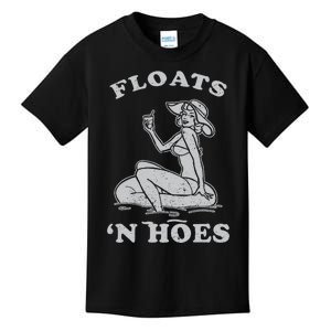 Floats And Hoes Funny Float Trip Tubing River Float Kids T-Shirt