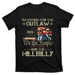 Felon And Hillbilly Pro Trump 2024 Flag Funny Political T-Shirt