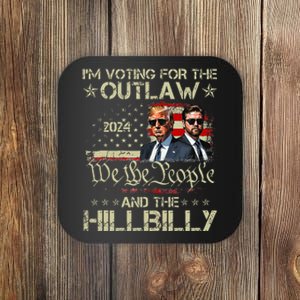 Felon And Hillbilly Pro Trump 2024 Flag Funny Political Coaster