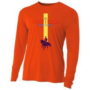 Funny Amish Horse And Buggy This Is How I Roll Cool Gift Cooling Performance Long Sleeve Crew